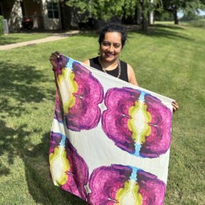 Love of blueberries square scarf