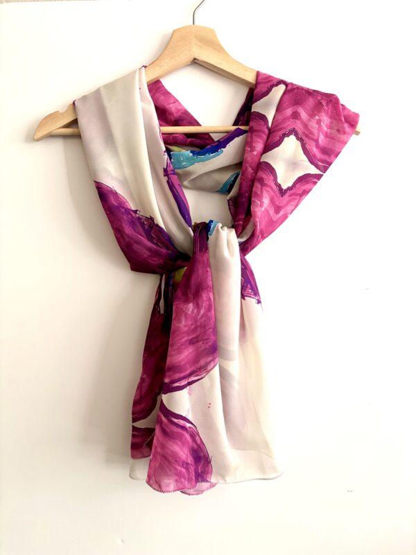 Love of blueberries oblong scarf - Image 3