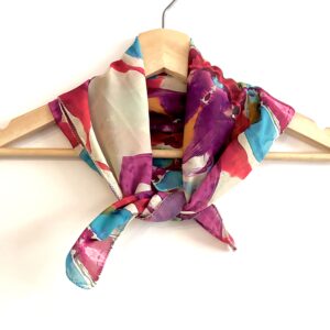 Red beetle small square scarf